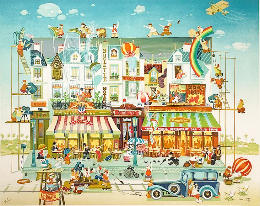 ヒロ・ヤマガタの絵画作品　タイトルは、パリ・フィルム